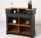 Bartresen | Empfangstheke aus Massivholz im Landhausstil - 120x107x51 / Schwarz