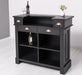 Bartresen | Empfangstheke aus Massivholz im Landhausstil - 120x107x51 / Schwarz