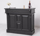 Bartresen | Empfangstheke aus Massivholz im Landhausstil - 120x107x51 / Schwarz