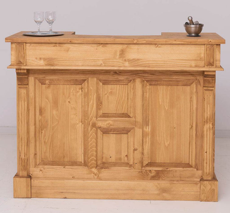 Bartresen | Empfangstheke aus Massivholz im Landhausstil - 120x107x51 / Pinie gewachst