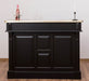 Bartresen | Empfangstheke im Landhausstil - Schwarz mit Metalltresen - Messing - 120x107x51 / Schwarz