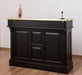 Bartresen | Empfangstheke im Landhausstil - Schwarz mit Metalltresen - Messing - 120x107x51 / Schwarz