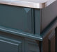 Bartresen | Empfangstheke im Landhausstil aus Massivholz mit Metalltresen - Zink - 120x107x51 / Beige