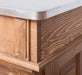 Bartresen | Empfangstheke im Landhausstil aus Massivholz mit Metalltresen - Zink - 120x107x51 / Beige