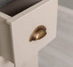 Bartresen | Empfangstheke im Landhausstil aus Massivholz mit Metalltresen - Zink - 120x107x51 / Beige