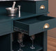 Bartresen | Empfangstheke im Landhausstil aus Massivholz mit Metalltresen - Zink - 120x107x51 / Beige