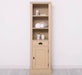 Offener Badezimmerschrank mit Schublade | Handtuchschrank aus Massivholz - Blau