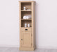 Offener Badezimmerschrank mit Schublade | Handtuchschrank aus Massivholz - Blau