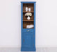 Offener Badezimmerschrank mit Schublade | Handtuchschrank aus Massivholz - Blau