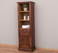 Offener Badezimmerschrank mit Schublade | Handtuchschrank aus Massivholz - Blau