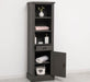 Offener Badezimmerschrank mit Schublade | Handtuchschrank aus Massivholz - Blau