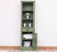 Offener Badezimmerschrank mit Schublade | Handtuchschrank aus Massivholz - Blau