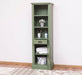 Offener Badezimmerschrank mit Schublade | Handtuchschrank aus Massivholz - Blau