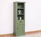 Offener Badezimmerschrank mit Schublade | Handtuchschrank aus Massivholz - Blau