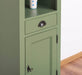 Offener Badezimmerschrank mit Schublade | Handtuchschrank aus Massivholz - Blau