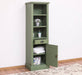 Offener Badezimmerschrank mit Schublade | Handtuchschrank aus Massivholz - Blau