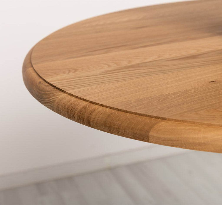 Runder Stehtisch aus Massivholz im Landhausstil - Pinienholz