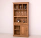 Rustikales Regal aus massiver Eiche mit Glashalterung | Geschirrschrank - 