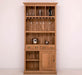Rustikales Regal aus massiver Eiche mit Glashalterung | Geschirrschrank - 