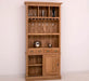 Rustikales Regal aus massiver Eiche mit Glashalterung | Geschirrschrank - 