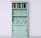 Rustikales Regal aus Massivholz mit Glashalterung | Buffetschrank in verschiedenen Farben - Mint