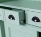 Rustikales Regal aus Massivholz mit Glashalterung | Buffetschrank in verschiedenen Farben - Weiß