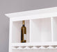 Rustikales Regal aus Massivholz mit Glashalterung | Buffetschrank in verschiedenen Farben - Weiß