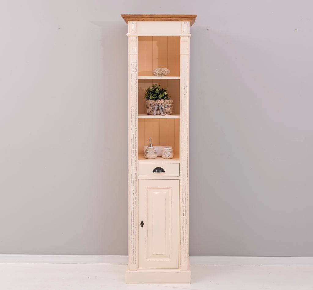 Schlanker Handtuchschrank aus Massivholz