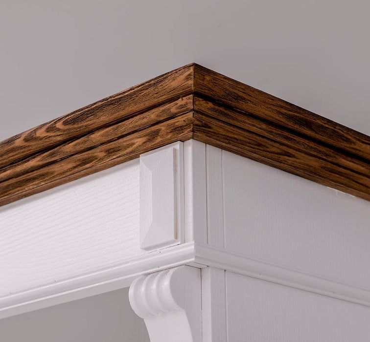Schlanker Handtuchschrank aus Massivholz | Badezimmerschrank - Vintage Apricot