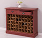 Vintage Weinschrank aus Massivholz mit zwei Schubladen - Vintage Schwarz