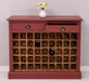 Vintage Weinschrank aus Massivholz mit zwei Schubladen - Vintage Schwarz