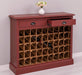 Vintage Weinschrank aus Massivholz mit zwei Schubladen - Vintage Schwarz