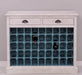 Vintage Weinschrank aus Massivholz mit zwei Schubladen - Vintage Schwarz