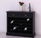 Vintage Weinschrank aus Massivholz mit zwei Schubladen - Vintage Schwarz