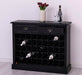 Vintage Weinschrank aus Massivholz mit zwei Schubladen - Vintage Schwarz