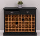 Vintage Weinschrank aus Massivholz mit zwei Schubladen - Vintage Schwarz