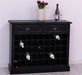 Vintage Weinschrank aus Massivholz mit zwei Schubladen - Vintage Schwarz