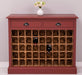 Vintage Weinschrank aus Massivholz mit zwei Schubladen - Vintage Schwarz