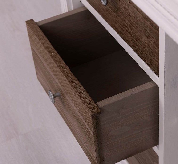 Waschbeckenunterschrank aus Massivholz - in verschiedenen Farben - Schwarz