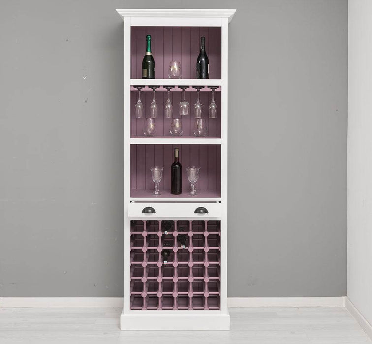 Weinregal aus Massivholz in verschiedenen Farben für 36 Flaschen - Vintage Schwarz