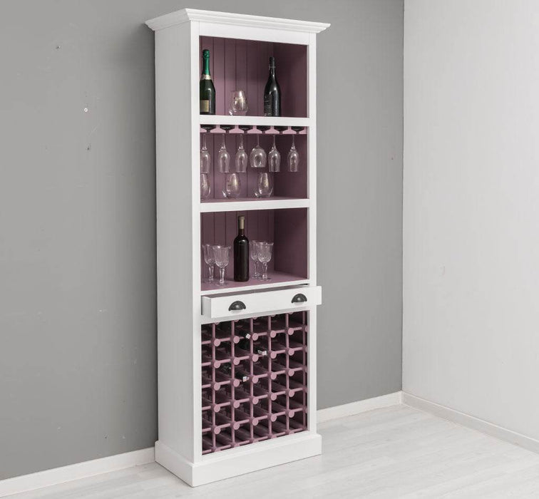 Weinregal aus Massivholz in verschiedenen Farben für 36 Flaschen - Vintage Schwarz