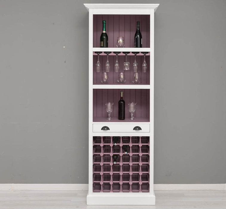 Weinregal aus Massivholz in verschiedenen Farben für 36 Flaschen - Vintage Schwarz