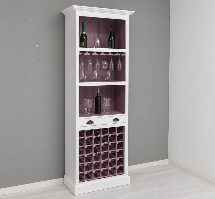 Weinregal aus Massivholz in verschiedenen Farben für 36 Flaschen - Vintage Schwarz