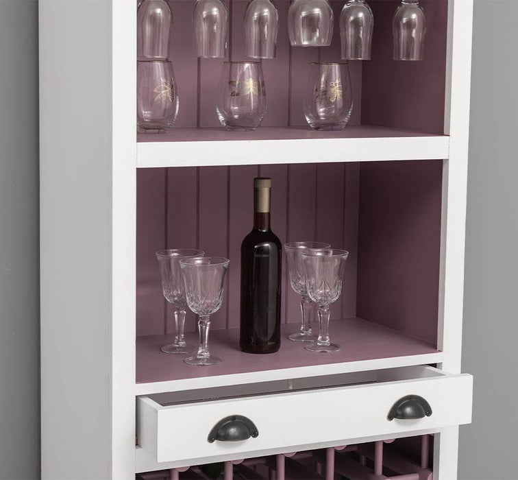Weinregal aus Massivholz in verschiedenen Farben für 36 Flaschen - Vintage Schwarz