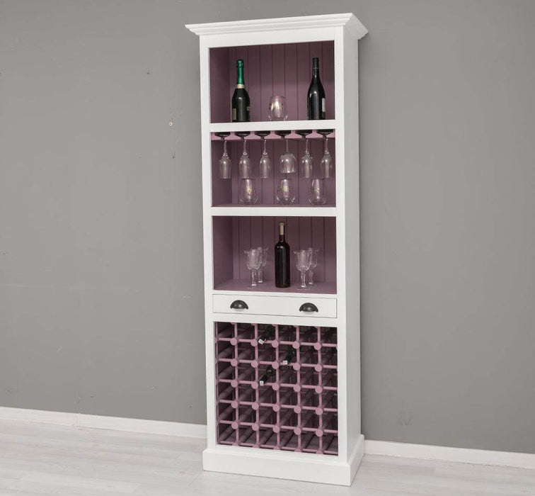 Weinregal aus Massivholz in verschiedenen Farben für 36 Flaschen - Vintage Schwarz