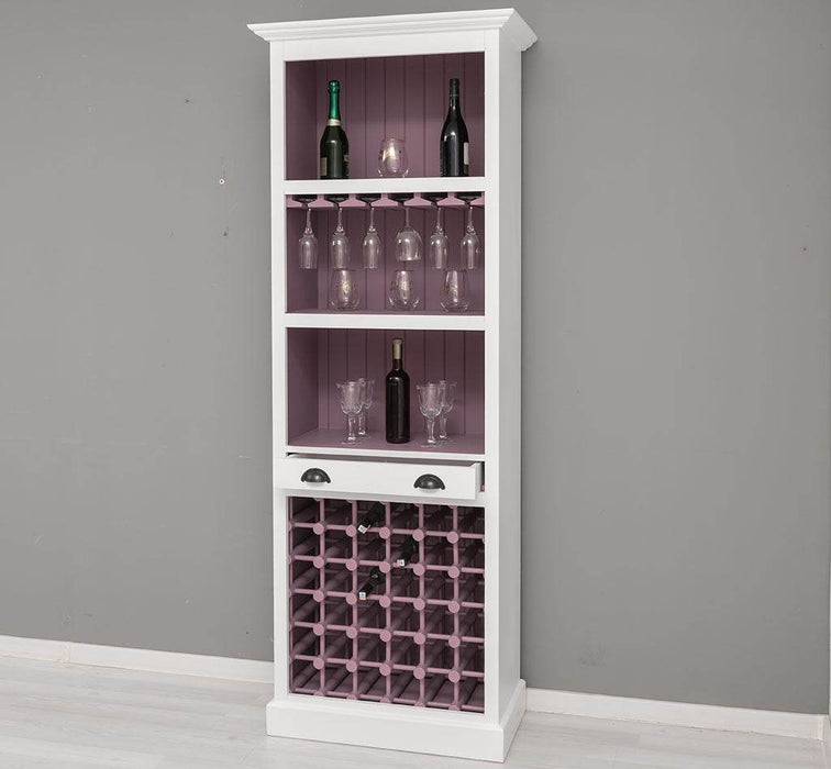Weinregal aus Massivholz in verschiedenen Farben für 36 Flaschen - Vintage Schwarz