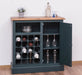 Weinschrank aus Massivholz | Weinregal für 20 Flaschen - Blau - geflammt
