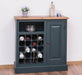 Weinschrank aus Massivholz | Weinregal für 20 Flaschen - Blau - geflammt