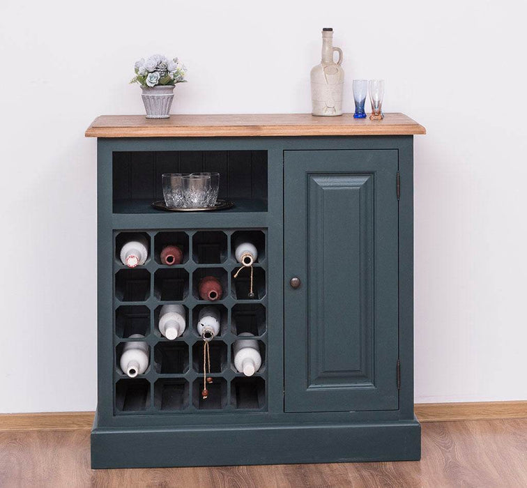 Weinschrank aus Massivholz | Weinregal für 20 Flaschen