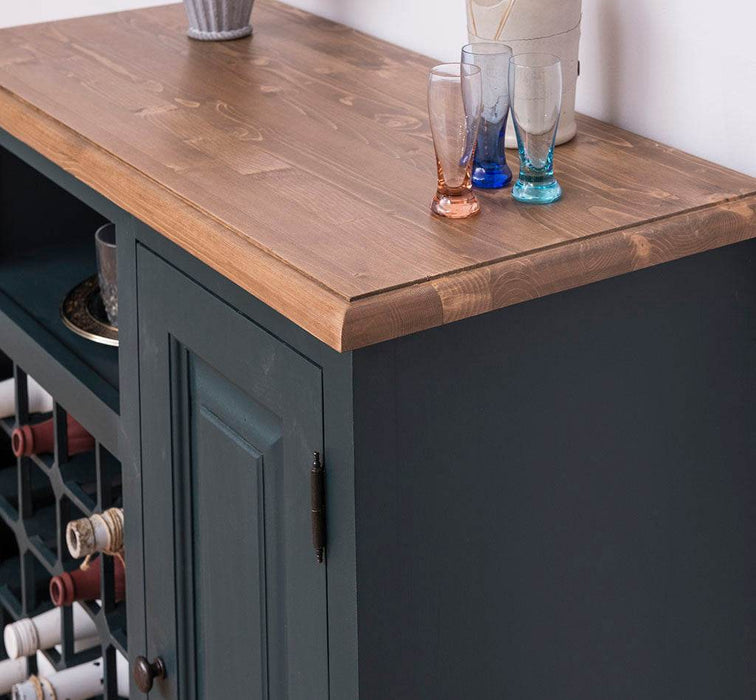 Weinschrank aus Massivholz | Weinregal für 20 Flaschen